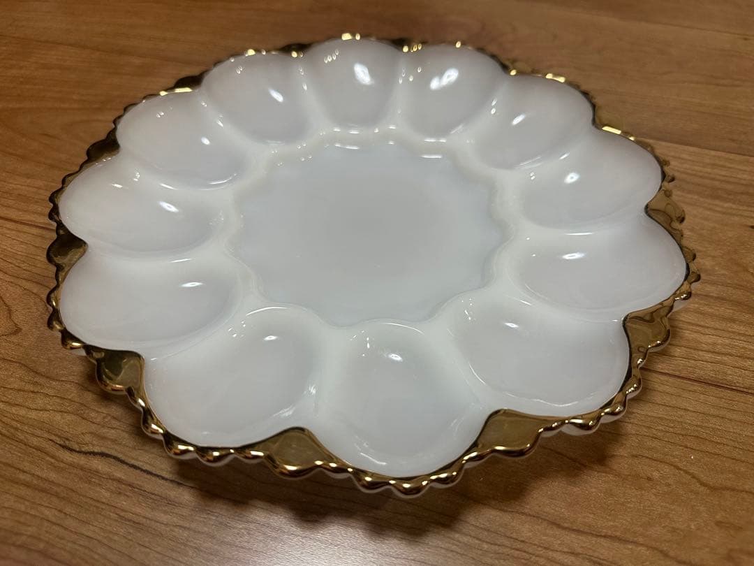 ファイヤーキング　エッグプレート ターコイズ/ホワイト/アイボリー３点セット