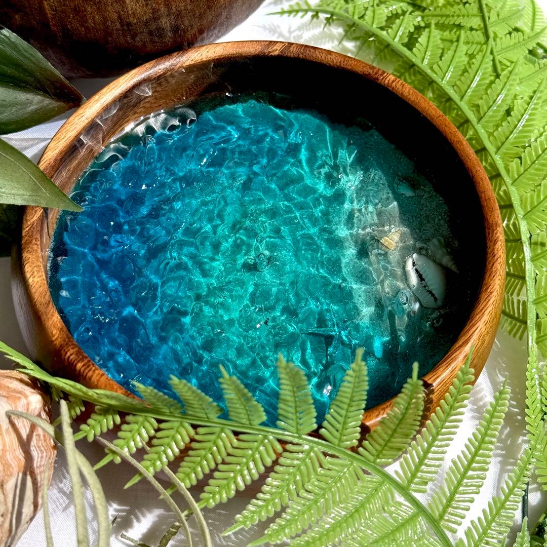 インテリア雑貨　海の置き物　オーシャンアート　アクセサリートレイ　美ら海　沖縄