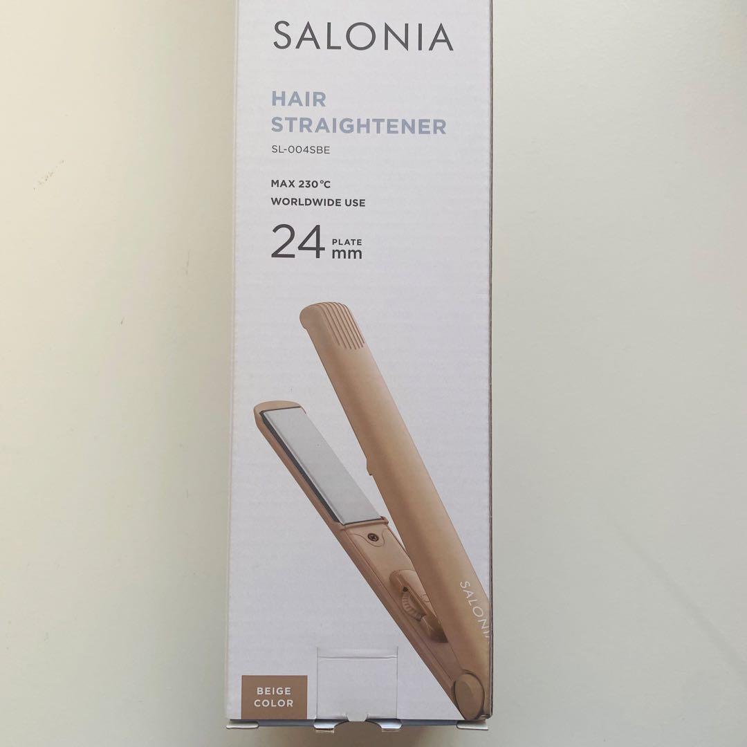 【新品】　サロニア　ストレート　ヘアアイロン　24mm ベージュ　SALONIA