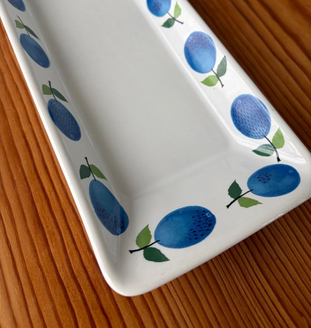 GUSTAVSBERG PRUNUS ビンテージ　プレート　長皿　プルーヌス