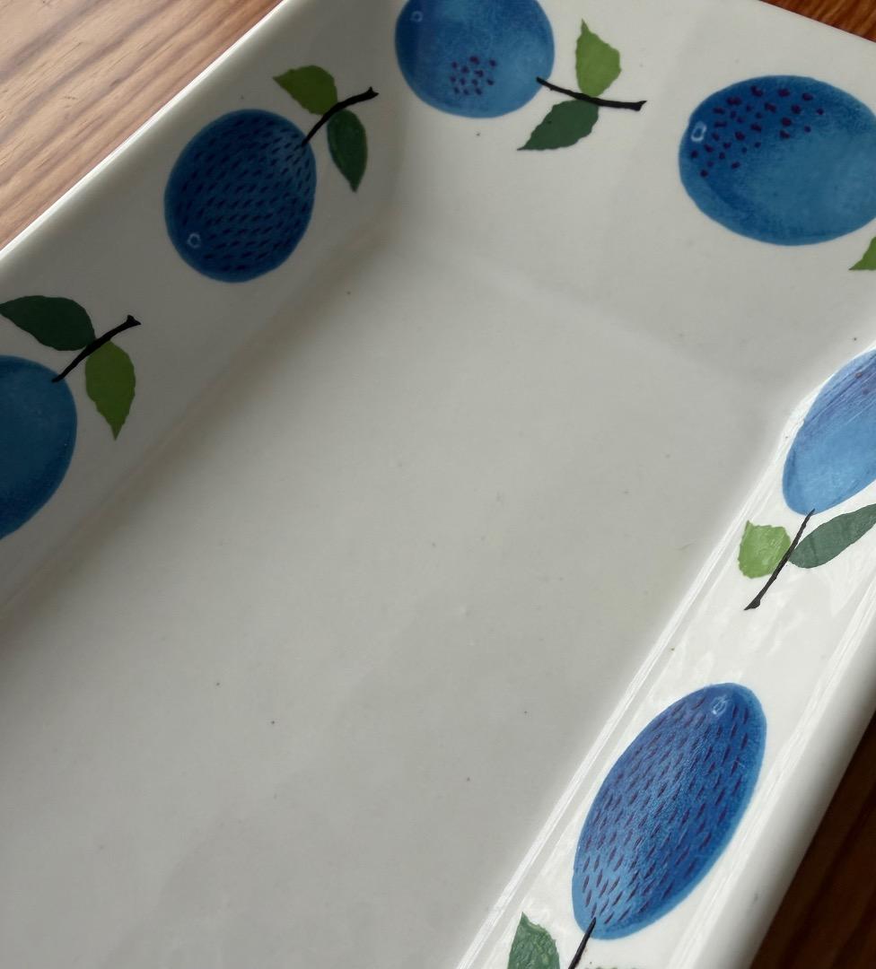 GUSTAVSBERG PRUNUS ビンテージ　プレート　長皿　プルーヌス