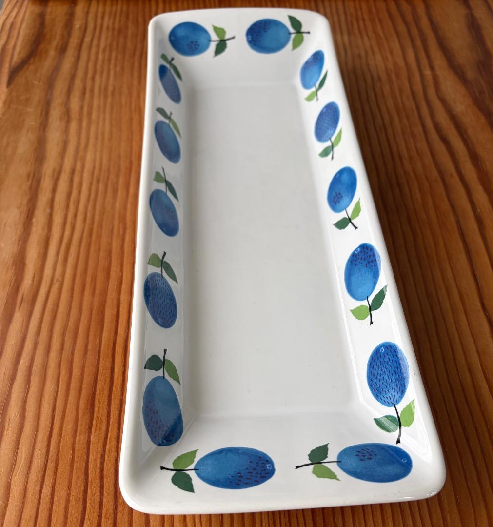 GUSTAVSBERG PRUNUS ビンテージ　プレート　長皿　プルーヌス