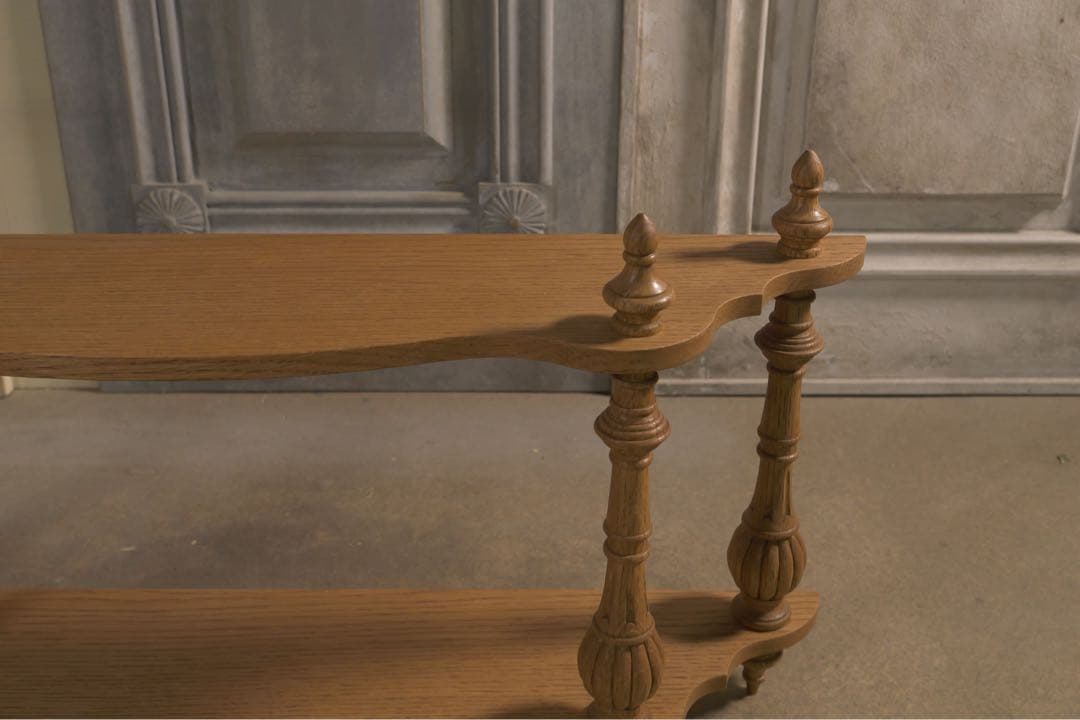 木製 2段式棚 ナチュラルウッド