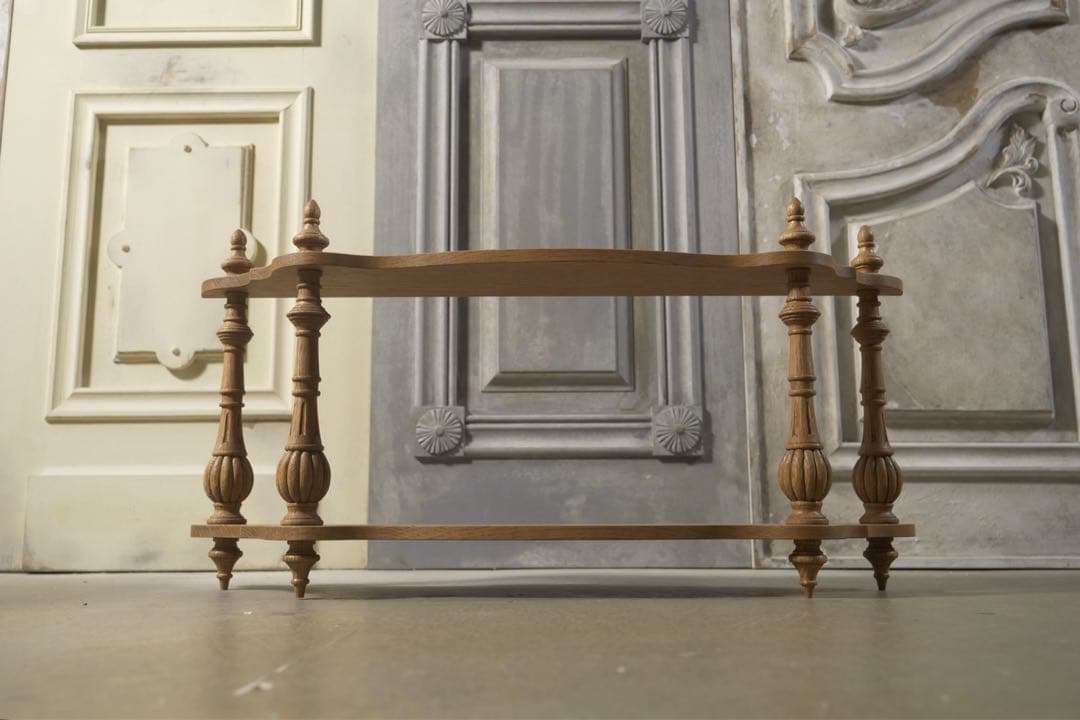 木製 2段式棚 ナチュラルウッド