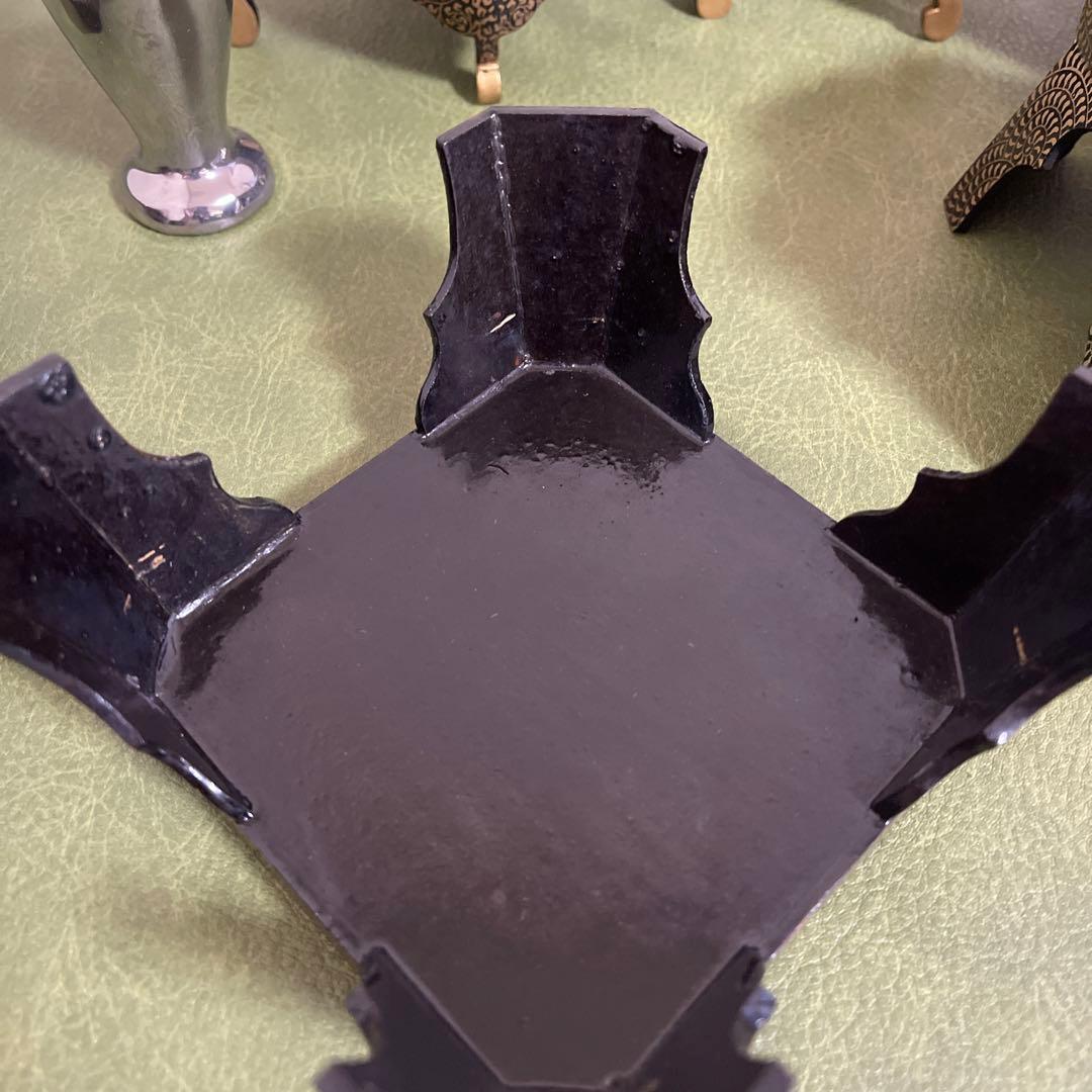 お雛様　お道具　懸盤膳揃　漆塗　木製　蒔絵　ヴィンテージ品