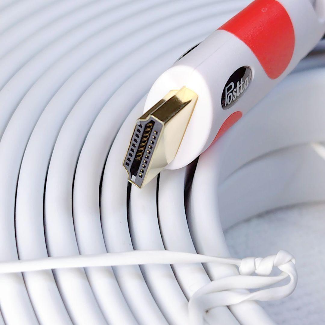 46*HDMI ケーブル 30m Ver2.0 薄型 ハイスピード ホワイト