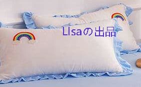 新品 虹立体花乙女心プリンセス風コットン ベッド用4点セット3