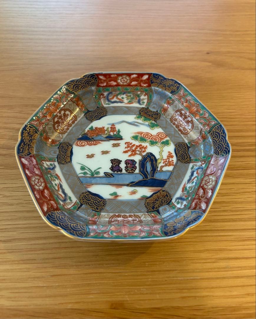 ロマンシング佐賀 色絵山水 有田焼 取り皿 5個セット 新品 ロマサガ