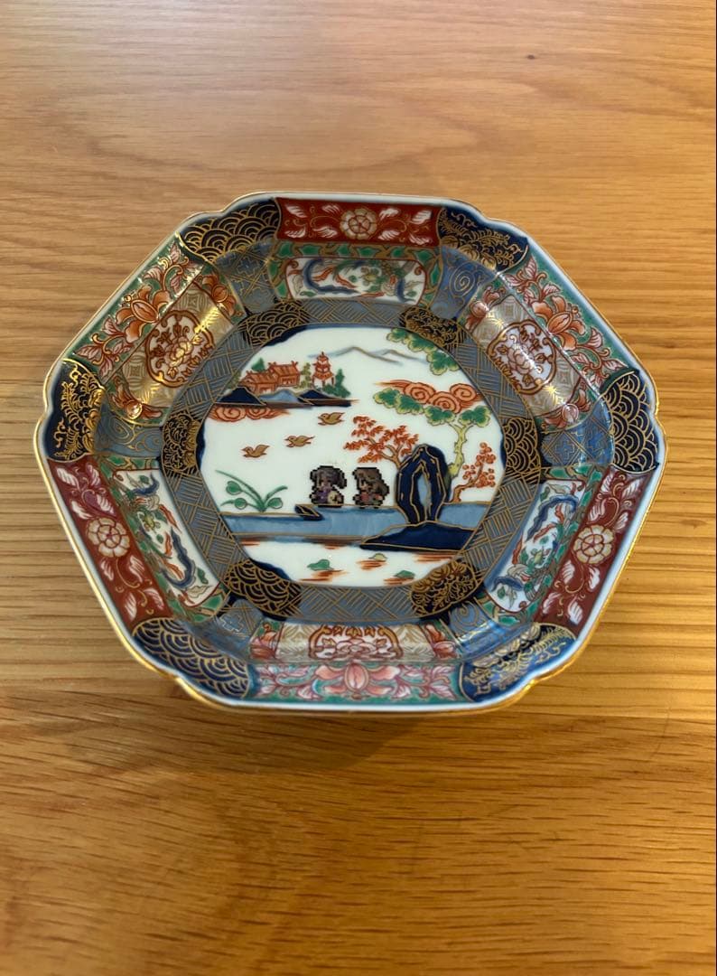 ロマンシング佐賀 色絵山水 有田焼 取り皿 5個セット 新品 ロマサガ