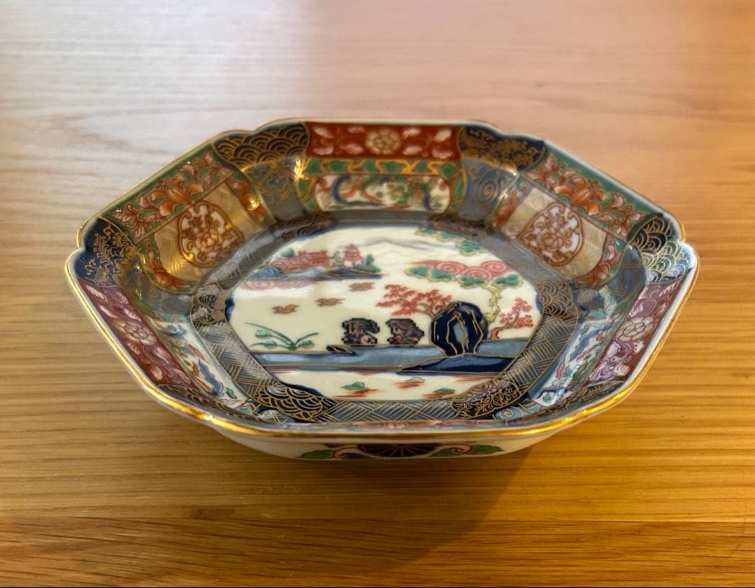 ロマンシング佐賀 色絵山水 有田焼 取り皿 5個セット 新品 ロマサガ