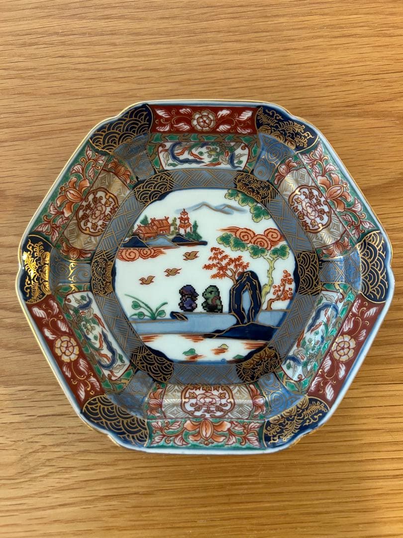 ロマンシング佐賀 色絵山水 有田焼 取り皿 5個セット 新品 ロマサガ