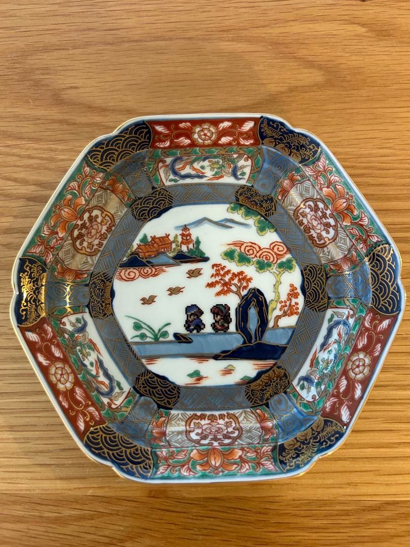 ロマンシング佐賀 色絵山水 有田焼 取り皿 5個セット 新品 ロマサガ