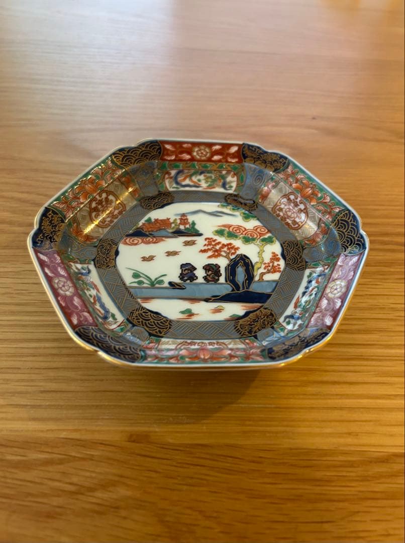 ロマンシング佐賀 色絵山水 有田焼 取り皿 5個セット 新品 ロマサガ