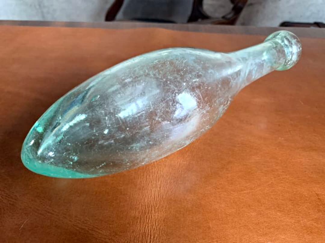 イギリス アンティーク ガラスボトル 一輪挿し Charles Ashby’s