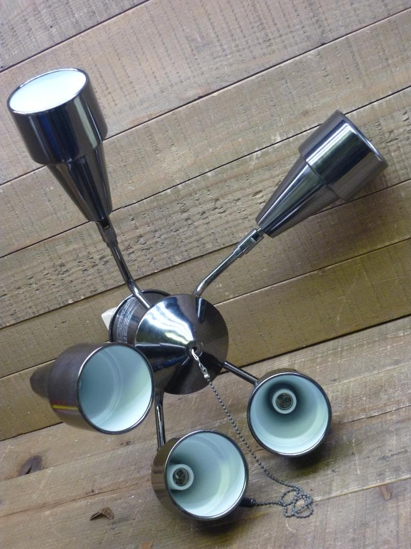 中古 ５灯フレキシブルアームシーリングライト 口金E17 大光電機 2010年製