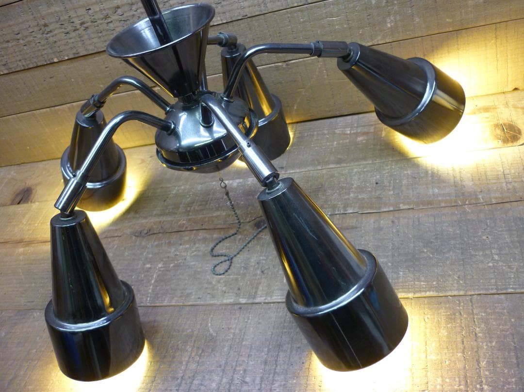 中古 ５灯フレキシブルアームシーリングライト 口金E17 大光電機 2010年製