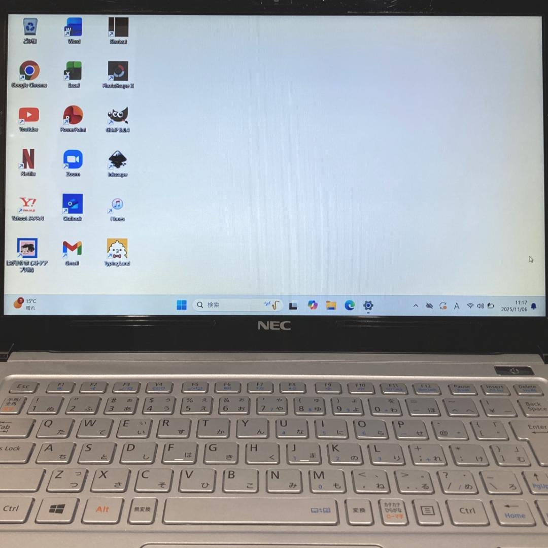 初心者✨快速・カメラ・オフィス✨シルバー✨すぐ使えるノートパソコン◇T373-2