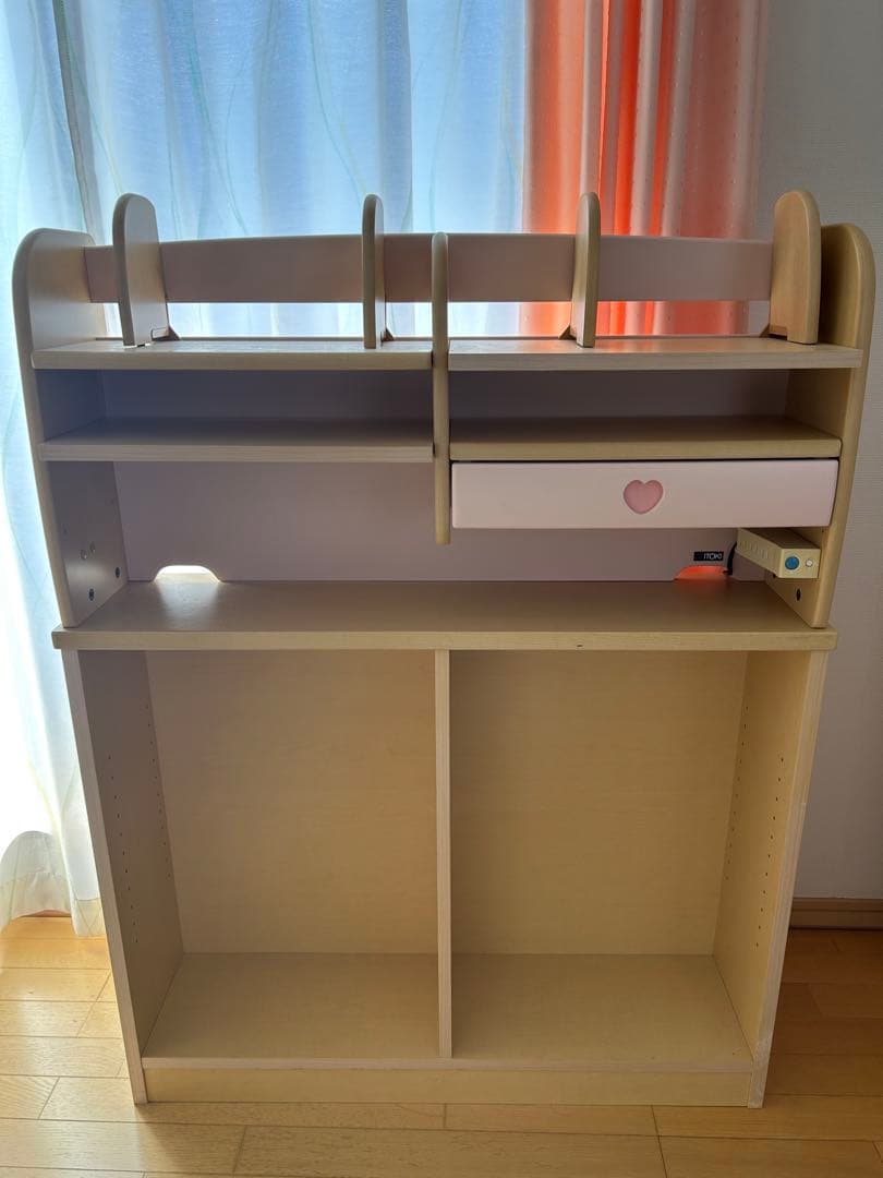 hal.mama 　ITOKI 木製学習机 ベージュ ピンク