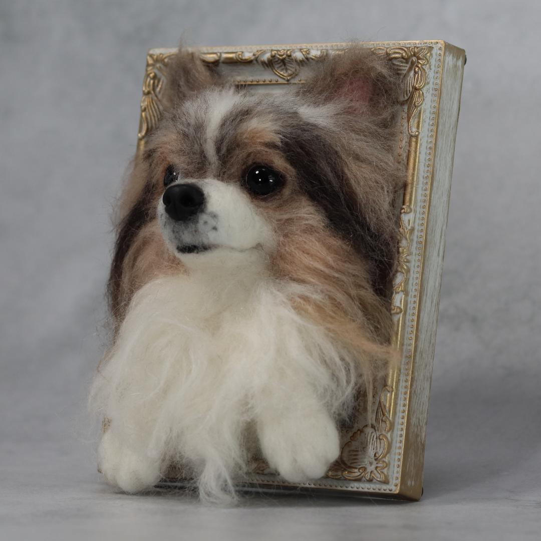 cherryさま専用　羊毛フェルト　犬　チワワ　フレーム　オーダー