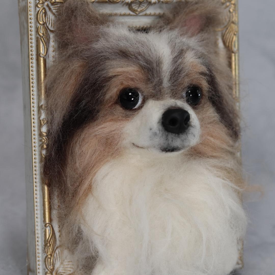 cherryさま専用　羊毛フェルト　犬　チワワ　フレーム　オーダー