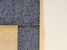 【真作】掛軸　山水図　文人画風　墨彩山水　唐絵風の細密描写　合箱入　S87