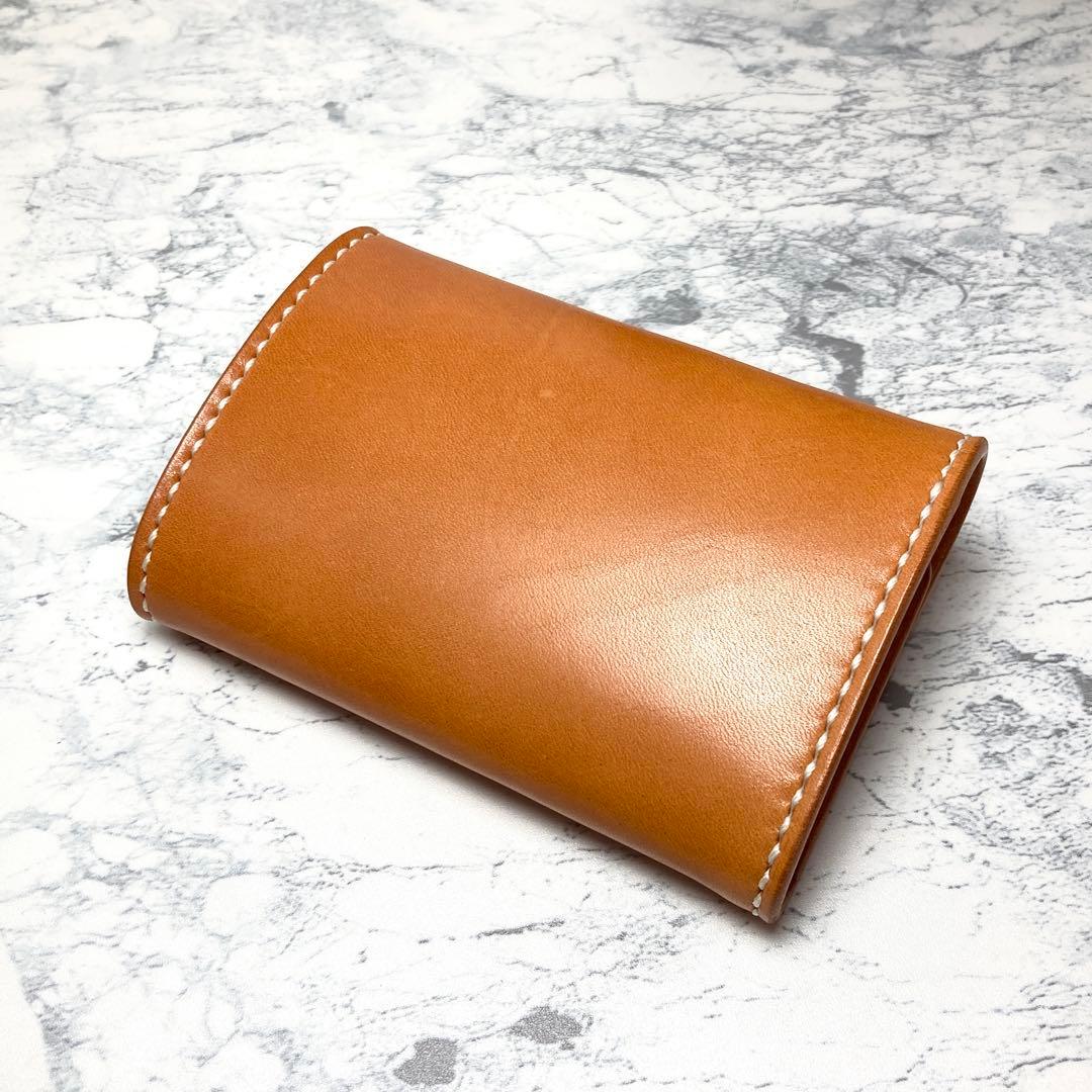 【総手縫い】栃木レザー コンパクト財布 本革 三つ折り財布 本革 コンパクト財布