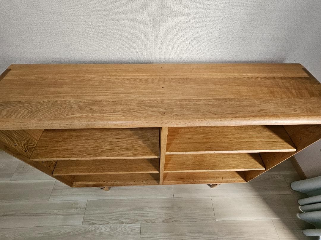 【大塚家具】脚付オープンシェルフ ナラ材 幅120cm