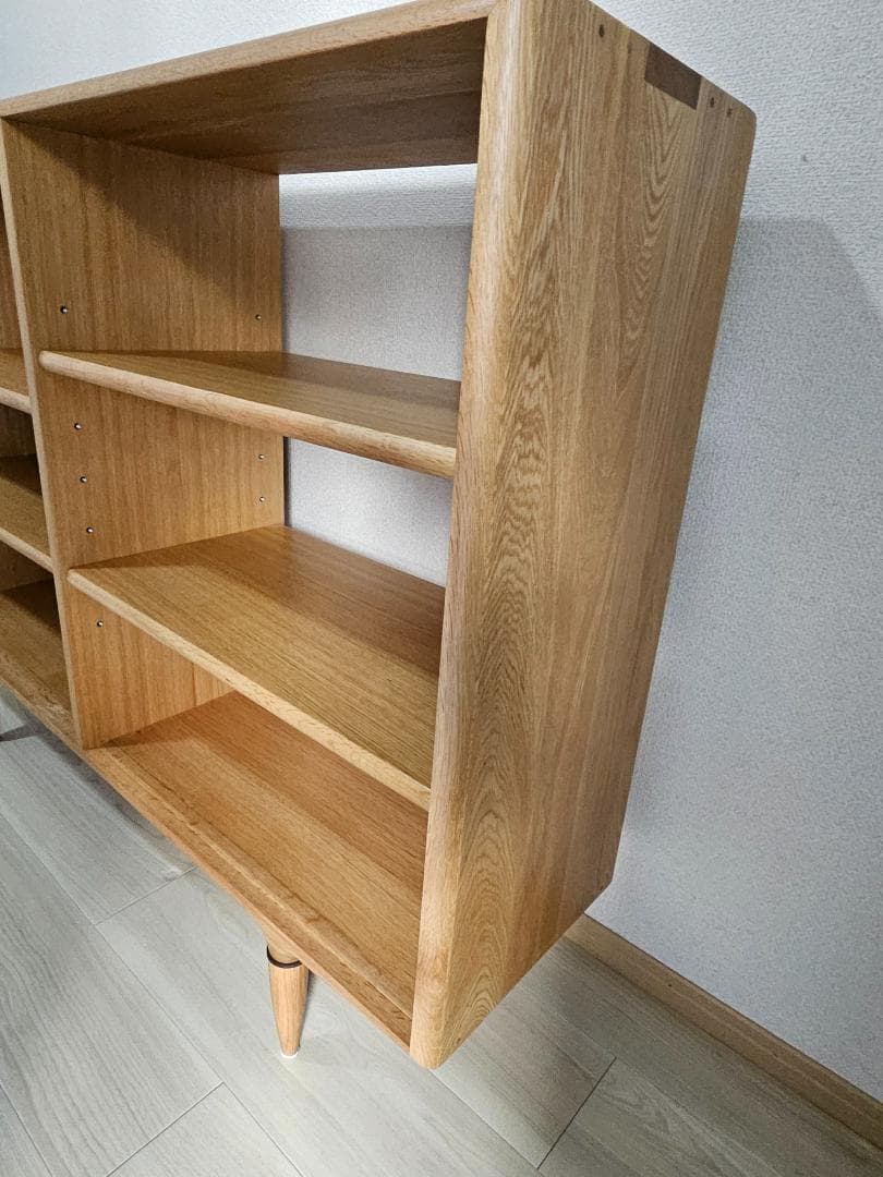 【大塚家具】脚付オープンシェルフ ナラ材 幅120cm