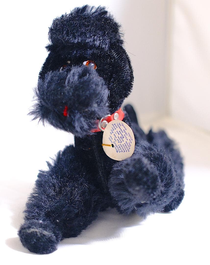 SAFオーストリア製ハンドメイドヴィンテージぬいぐるみ黒犬NERO送料込匿名配送