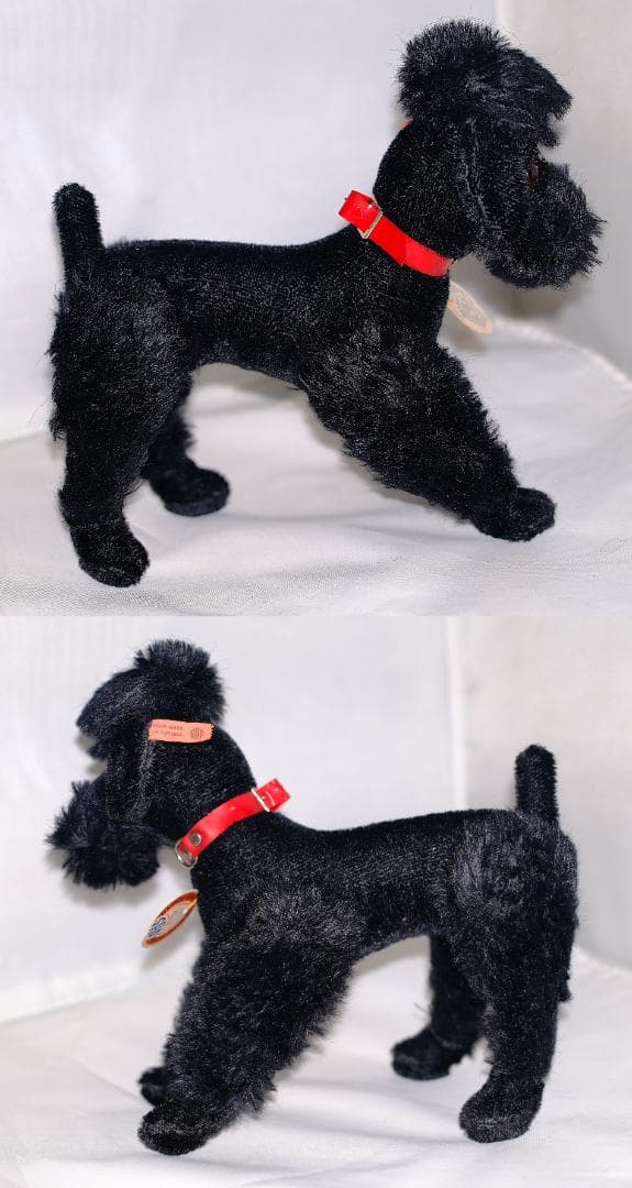 SAFオーストリア製ハンドメイドヴィンテージぬいぐるみ黒犬NERO送料込匿名配送