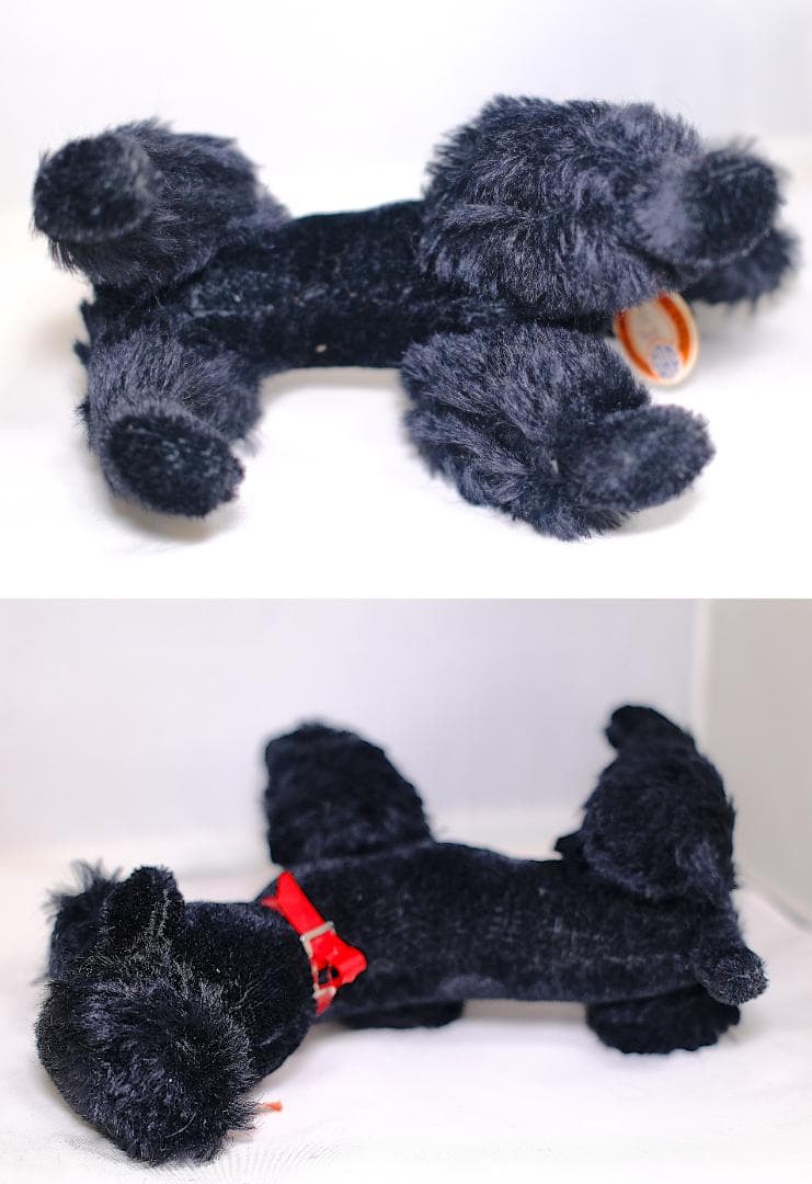 SAFオーストリア製ハンドメイドヴィンテージぬいぐるみ黒犬NERO送料込匿名配送