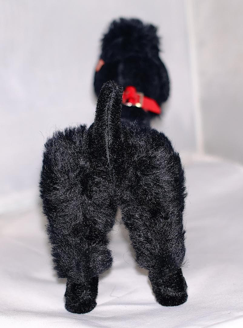 SAFオーストリア製ハンドメイドヴィンテージぬいぐるみ黒犬NERO送料込匿名配送