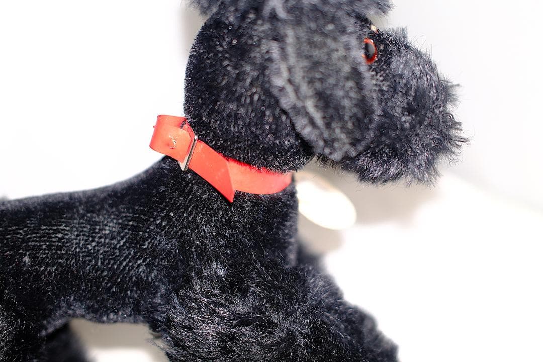 SAFオーストリア製ハンドメイドヴィンテージぬいぐるみ黒犬NERO送料込匿名配送