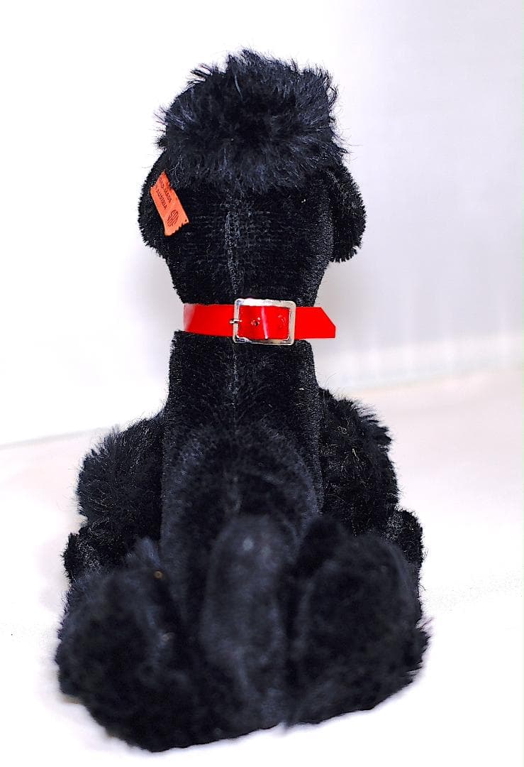 SAFオーストリア製ハンドメイドヴィンテージぬいぐるみ黒犬NERO送料込匿名配送