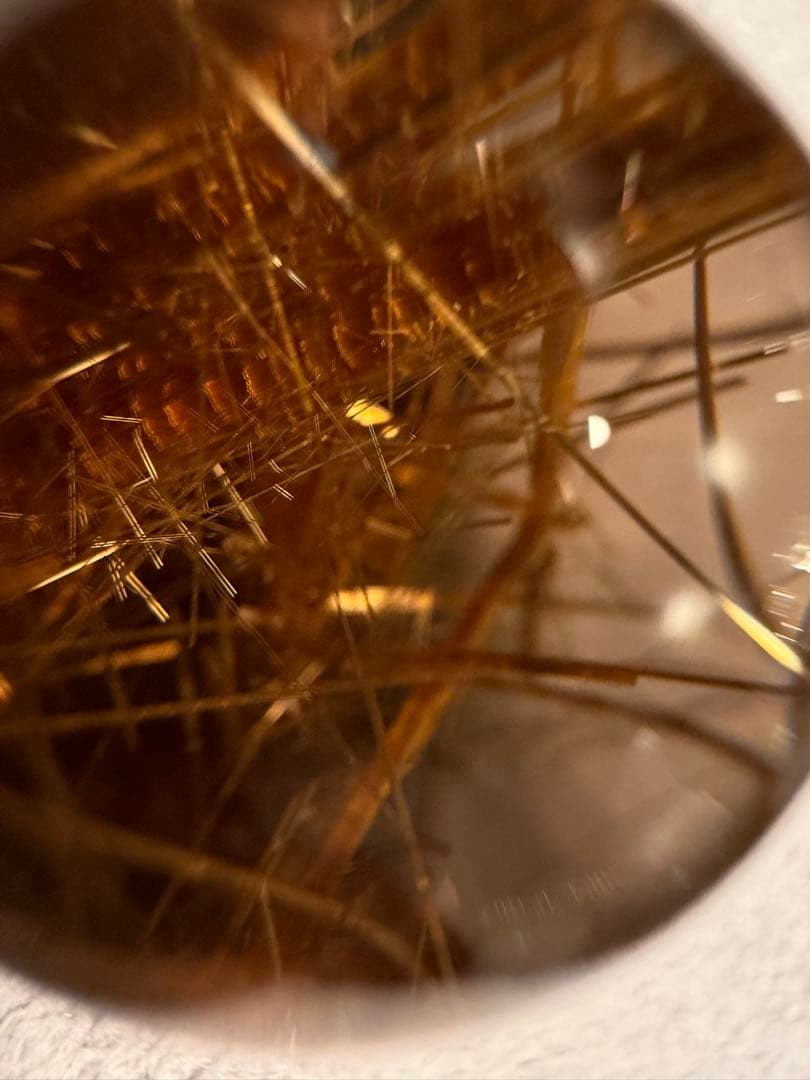 【極上】ゴールドタイチンルチル スフィア 27.3㎜ 丸玉