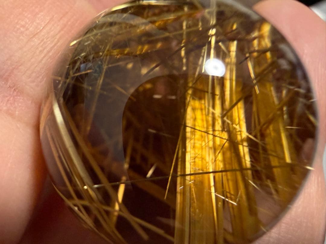 【極上】ゴールドタイチンルチル スフィア 27.3㎜ 丸玉