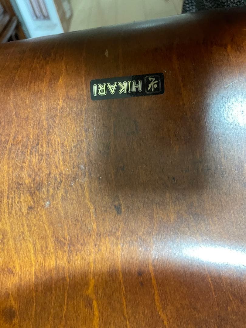 和モダン　ブラウン茶色 光製作所 木製座椅子 4脚セット