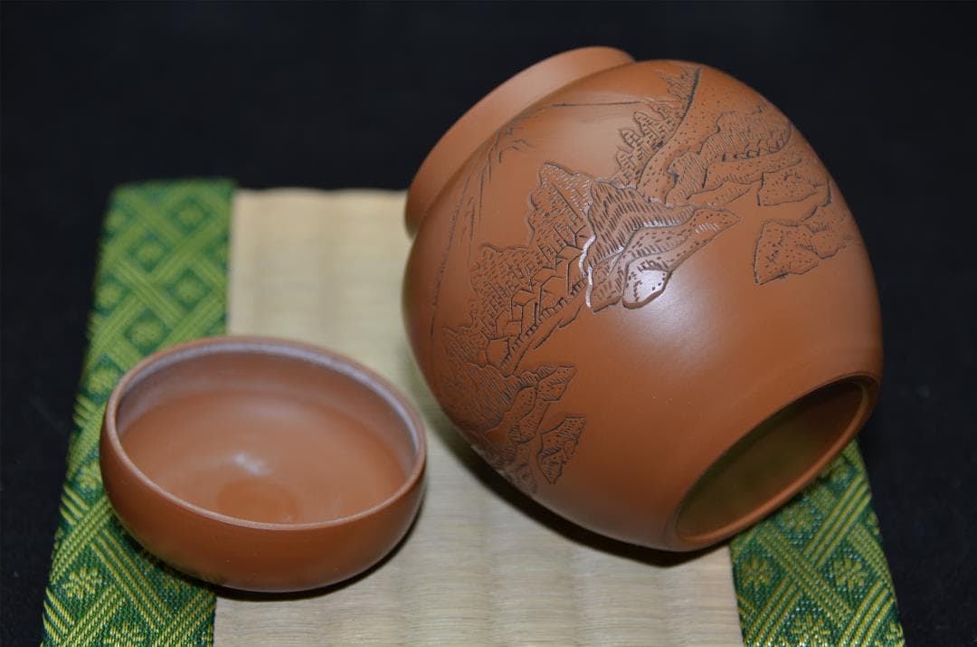 常滑焼　舜園作　茶壺　茶心壷　茶入　ナツメ　急須