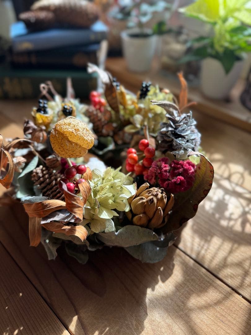 ドライフラワー リース ナチュラル クリスマスリース インテリア