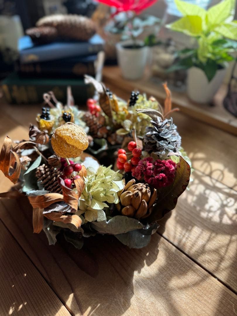 ドライフラワー リース ナチュラル クリスマスリース インテリア