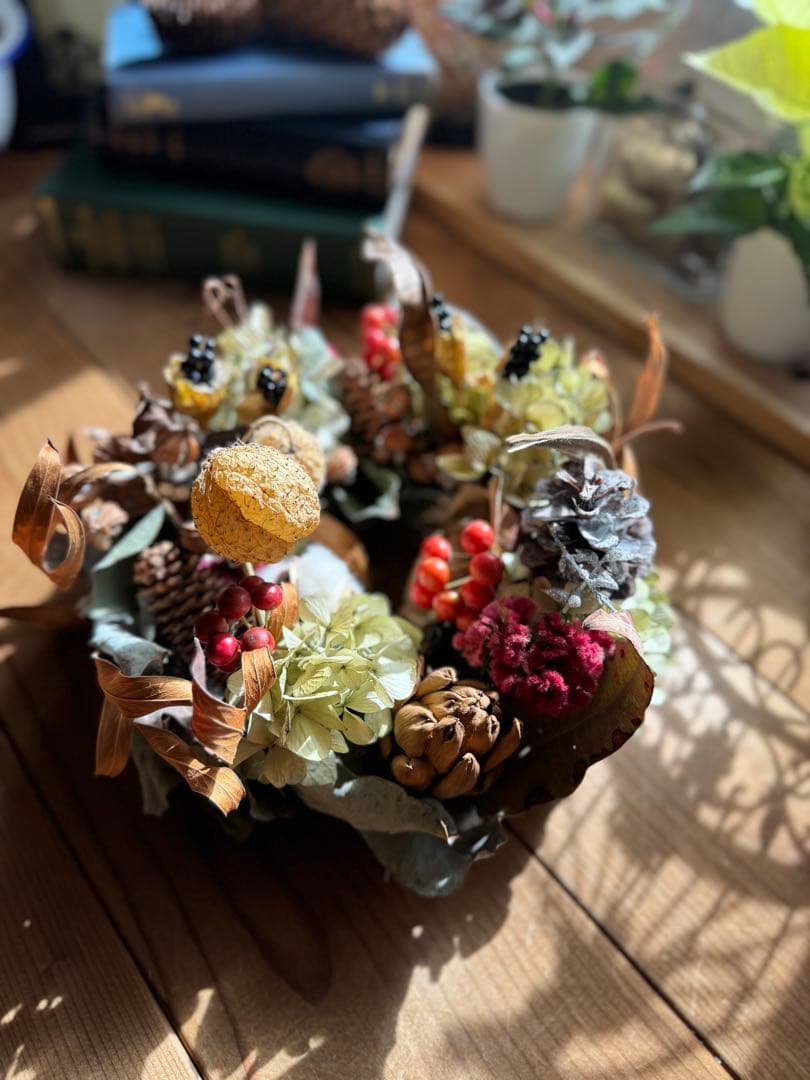 ドライフラワー リース ナチュラル クリスマスリース インテリア