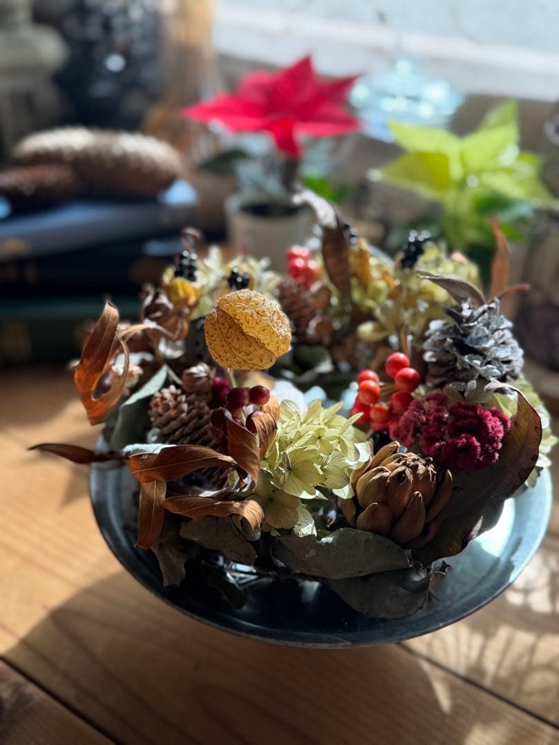 ドライフラワー リース ナチュラル クリスマスリース インテリア