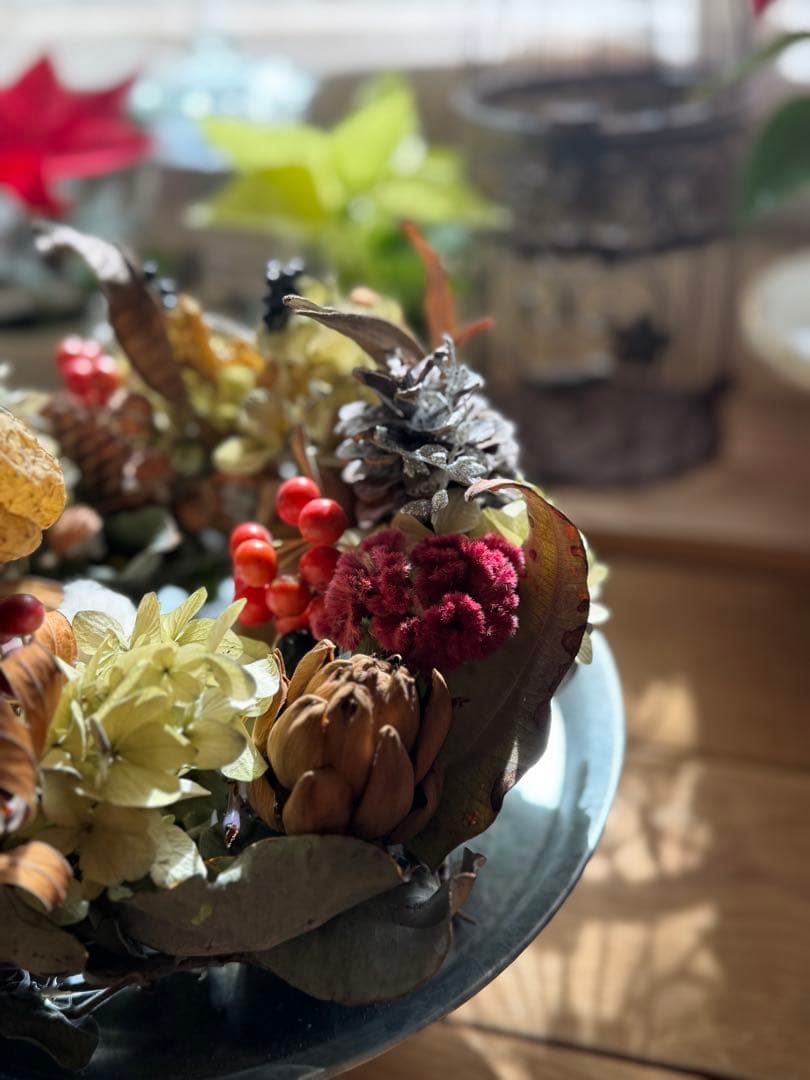 ドライフラワー リース ナチュラル クリスマスリース インテリア