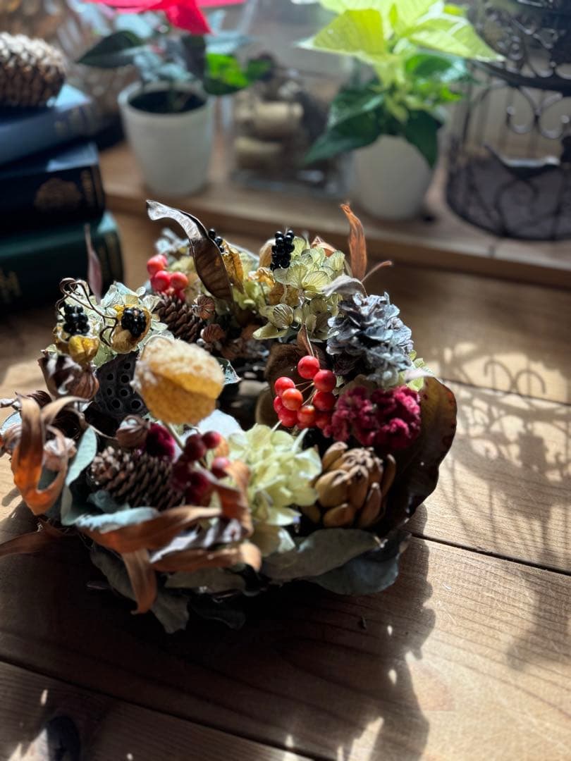 ドライフラワー リース ナチュラル クリスマスリース インテリア