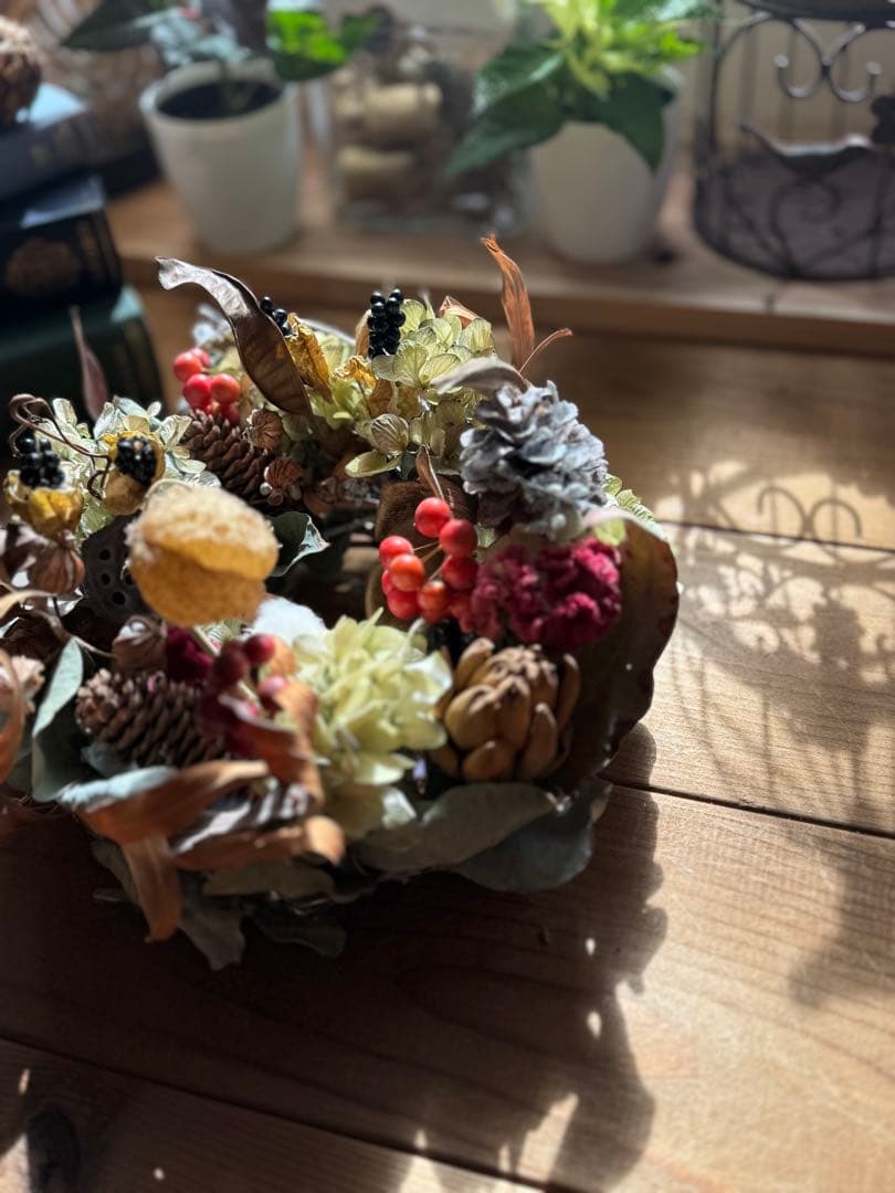 ドライフラワー リース ナチュラル クリスマスリース インテリア