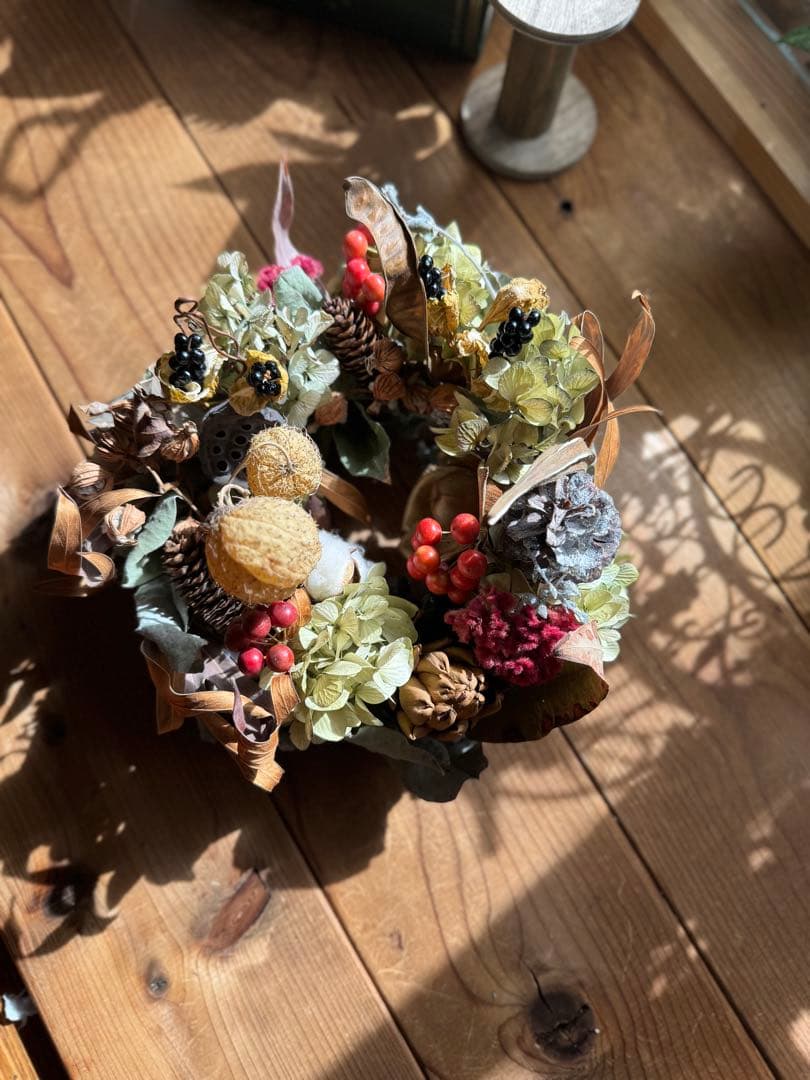ドライフラワー リース ナチュラル クリスマスリース インテリア