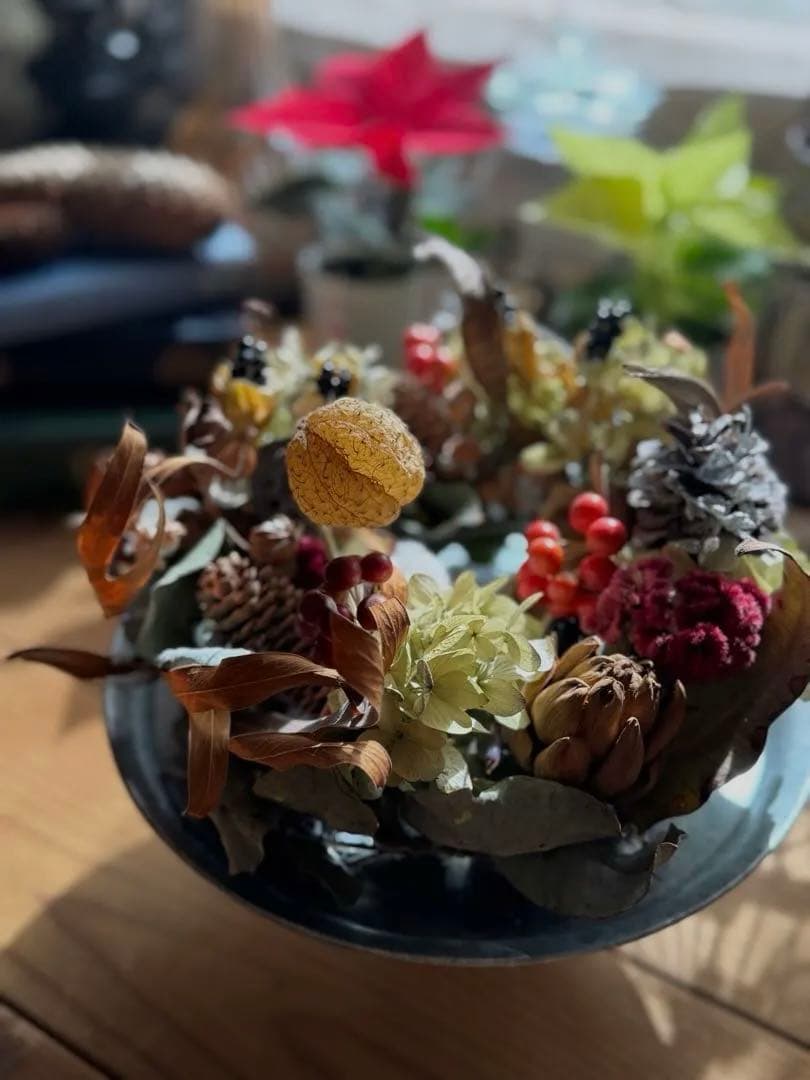 ドライフラワー リース ナチュラル クリスマスリース インテリア