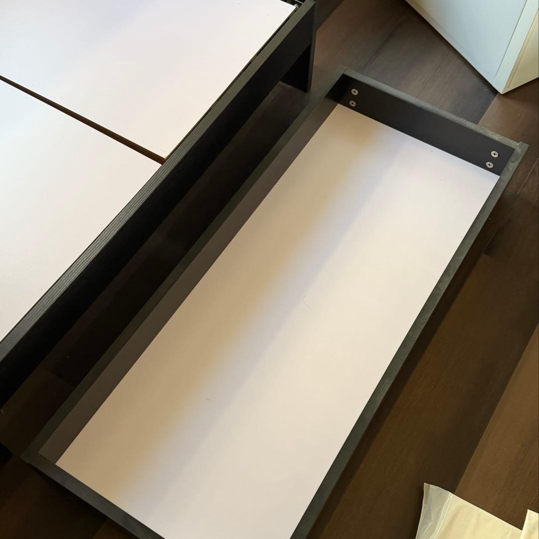 【引取り限定】セミダブルベッドフレーム/ブラウン（解体済）