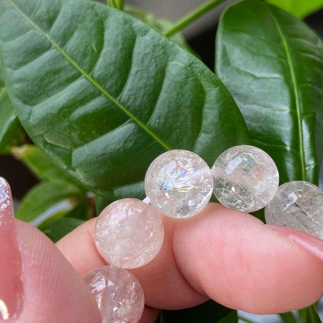 極上　うるきら　レピド＆ピンクマニカラン水晶　ブレス