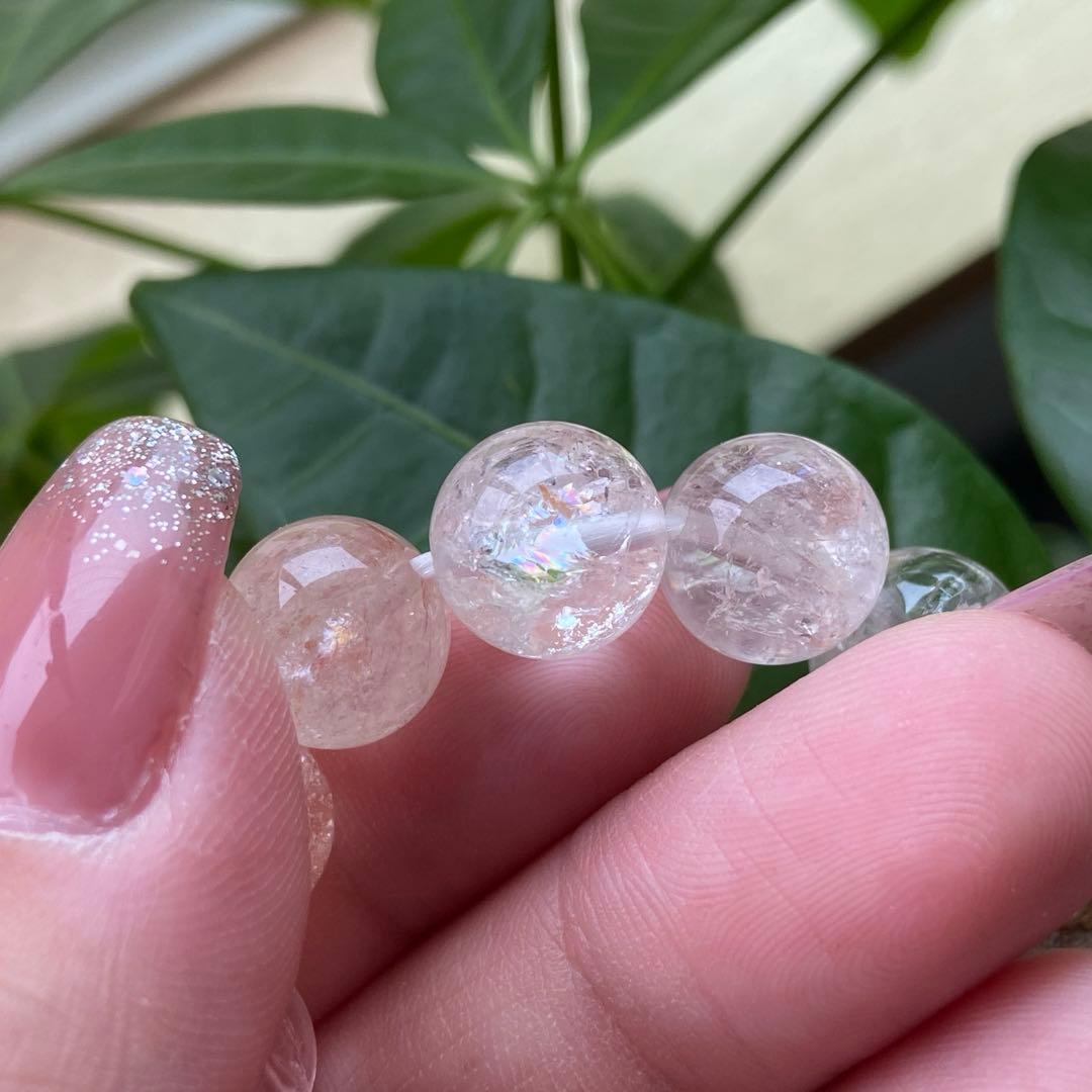 極上　うるきら　レピド＆ピンクマニカラン水晶　ブレス